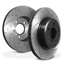 Front Drilled Grooved 330mm Brake Discs – BMW 5 Series F10 F11 09-17-Gravity Performance
