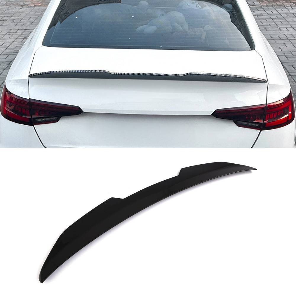 PSM Style Rear Trunk Spoiler Gloss Black – Audi A4 Saloon B9 17-24-Gravity Performance