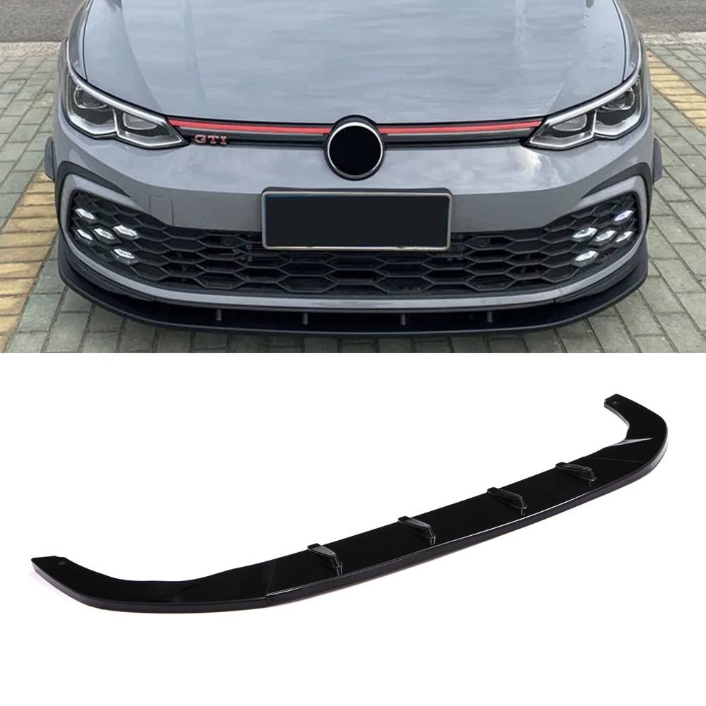 Front Bumper Splitter Gloss Black – VW Golf MK8 GTI/GTD/R/R-Line 2020+