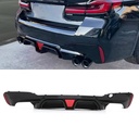 Rear Diffuser Lip with Rain Light Gloss Black – BMW 5 Series G30 17-20-Gravity Performance
