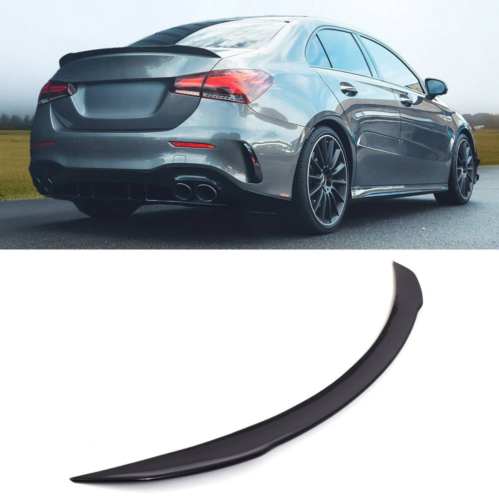 Rear Boot Spoiler Lip Gloss Black – Mercedes A Class W177 Sedan 2018+