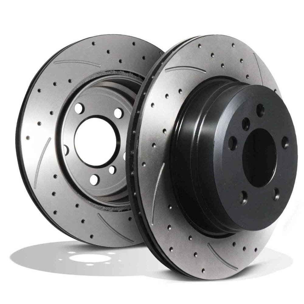 Rear Drilled Grooved 320mm Brake Discs – BMW X5 E70 07-13-Gravity Performance