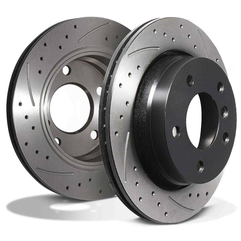 Rear Drilled Grooved 276mm Brake Discs – BMW 3 Series E36 320 323 98-05-Gravity Performance