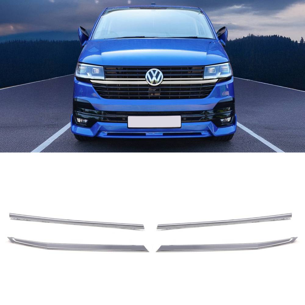 Chrome Long & Short Upper Grille Trim Kit – VW Transporter T6.1 19-24-Gravity Performance