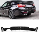 M Style Gloss Black Twin Exit Rear Diffuser – BMW 4 Series F32 F36 13-19-Gravity Performance