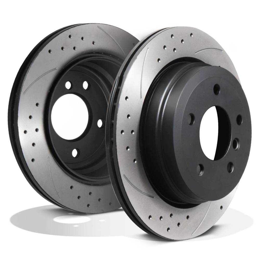 Rear Drilled Grooved 300mm Brake Discs – BMW X1 Xdrive SDrive 18I 20I 25I 09+-Gravity Performance