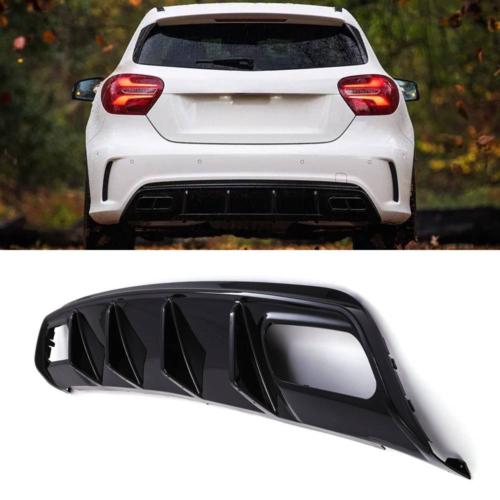Rear Diffuser Gloss Black – Mercedes A Class AMG A45 W176 13-18-Gravity Performance