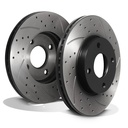 Front Drilled Grooved 262mm Brake Discs – Ford Fiesta MK8 Ecoboost & TDCI 17+-Gravity Performance