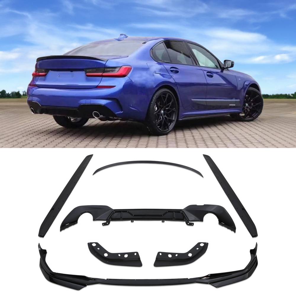 Gloss Black M Performance Style Aero Bodykit – BMW 3 Series G28 G20 2018+-Gravity Performance