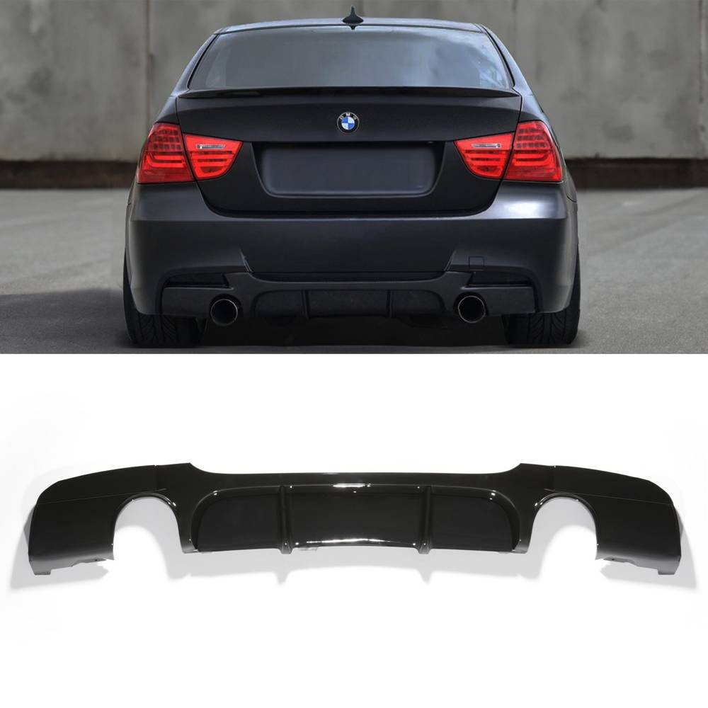 Rear Diffuser P Style Lip Gloss Black – BMW 3 Series E90 05-12-Gravity Performance