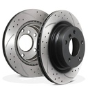 Rear Drilled Grooved 300mm Brake Discs – BMW F20 F21 120 120D 118D Cabriolet-Gravity Performance