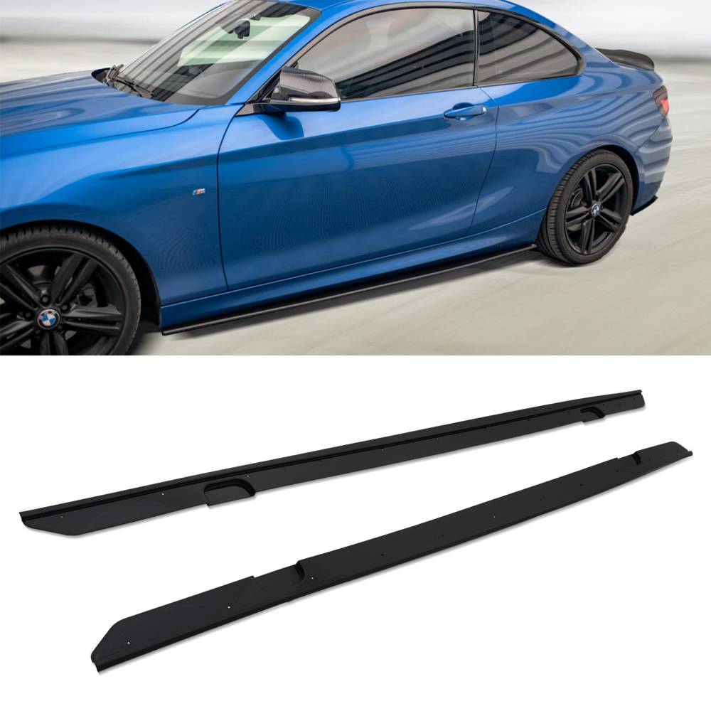 Gloss Black M Style Side Skirts – BMW 2 Series F22 F23 14-21-Gravity Performance