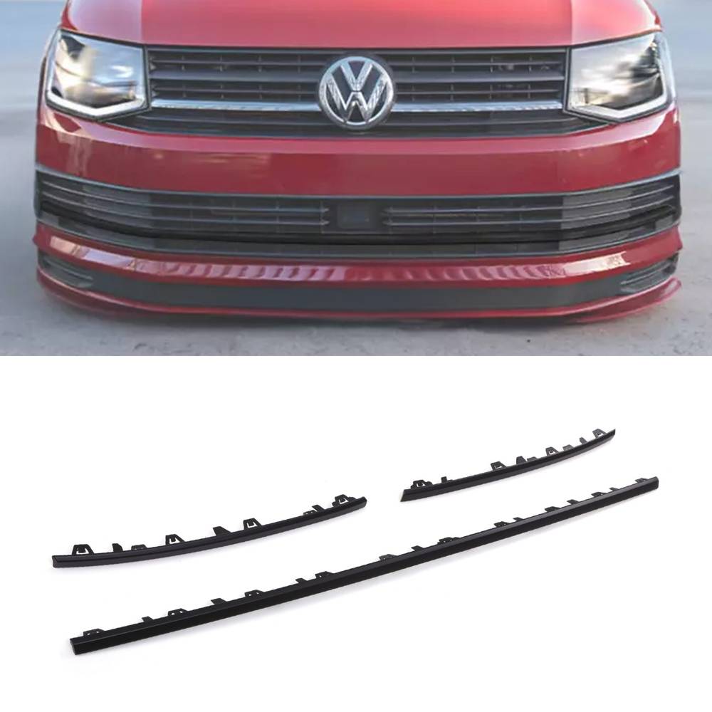 3 Piece Matte Black Front Bumper Grille Trim – VW Transporter T6 16-19