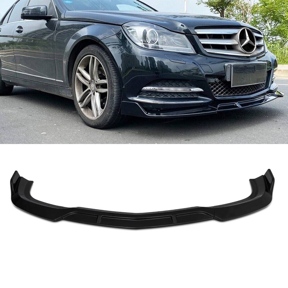 Front Lower Splitter Lip Gloss Black – Mercedes Benz C Class W204 07-14-Gravity Performance