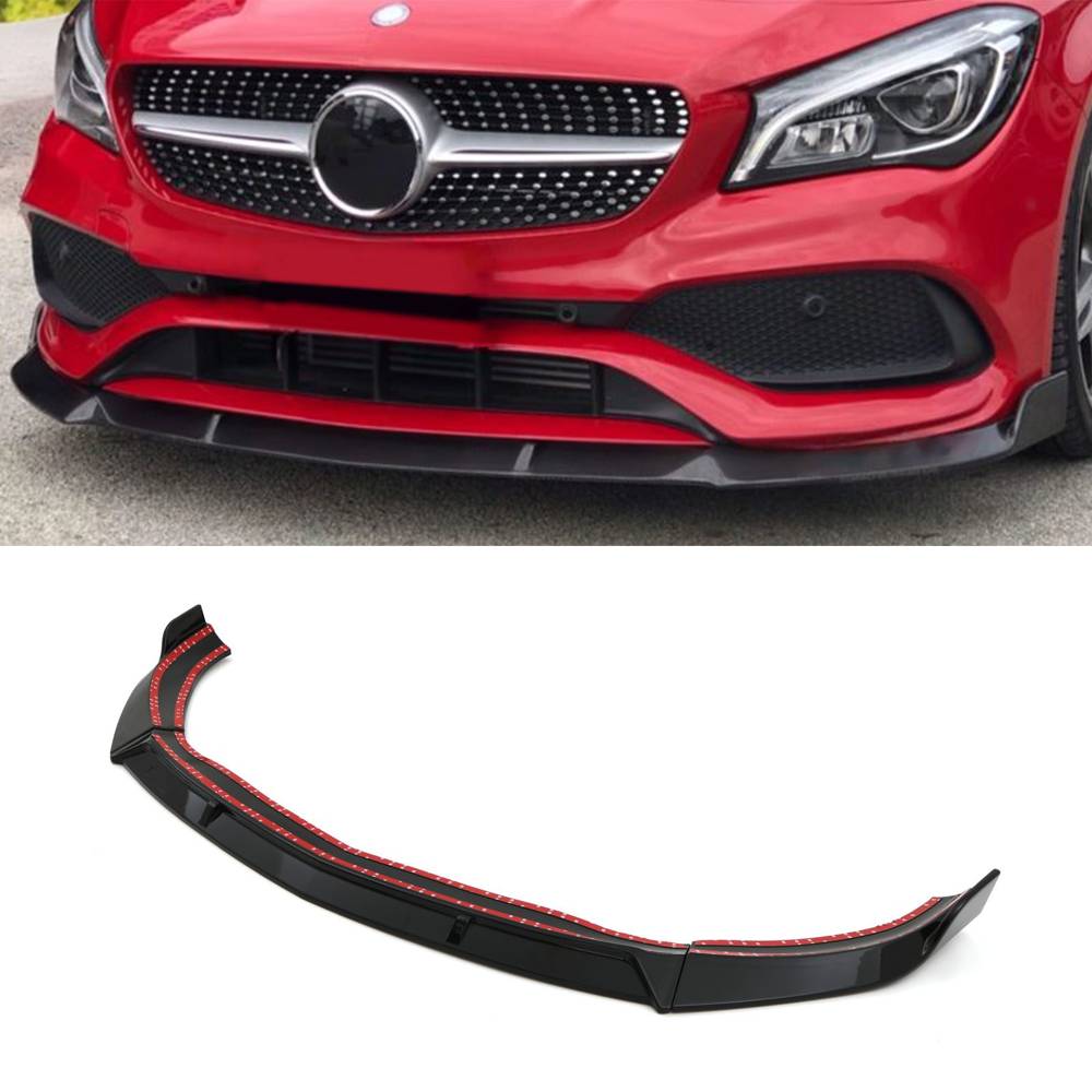 Front Lower Lip Splitter Gloss Black – Mercedes Benz CLA C117 16-19-Gravity Performance