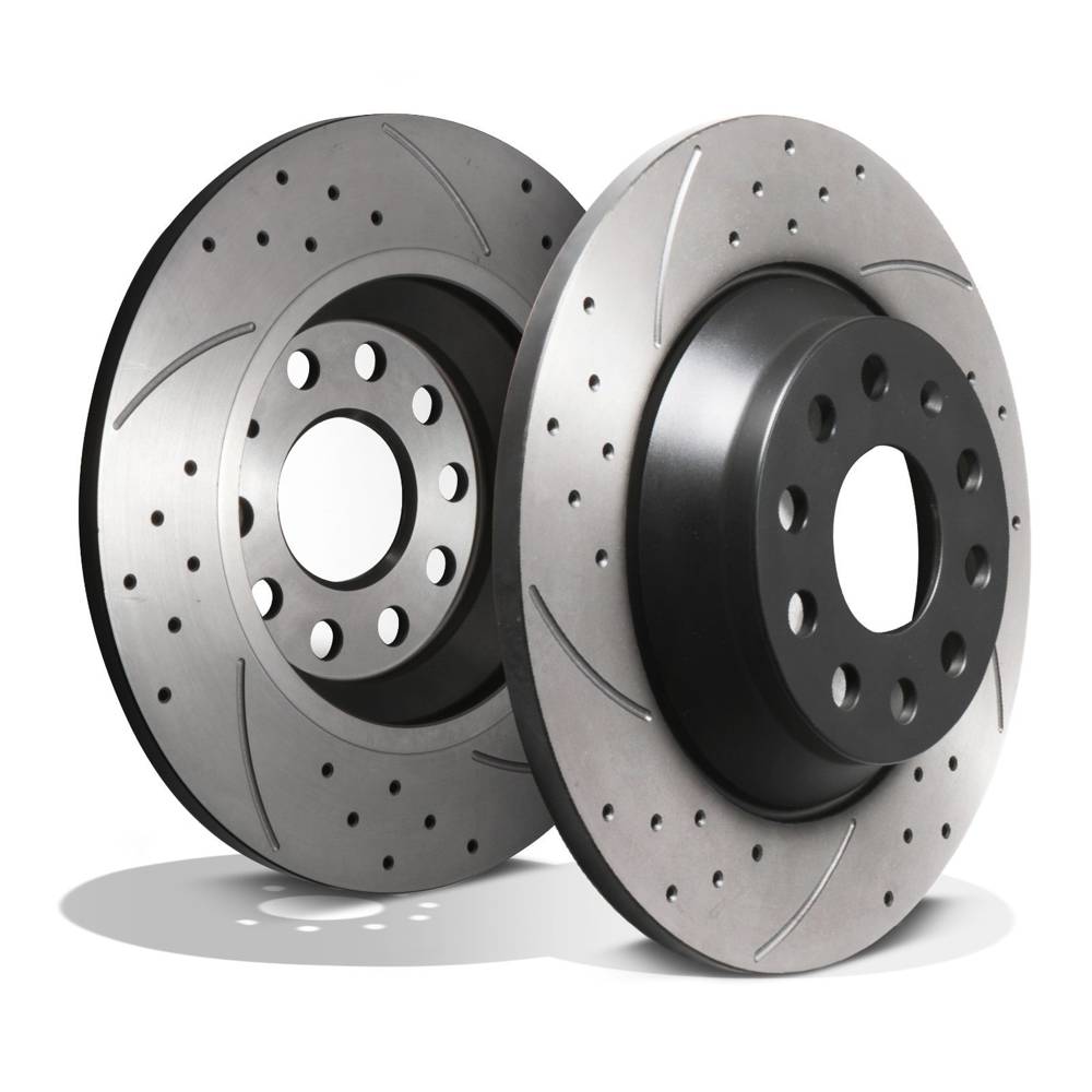 Rear Grooved Drilled 300mm Brake Discs – Audi A3 8V S3 Q3 TFSI TDI Quattro 12+-Gravity Performance