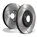 Front Drilled Grooved 288mm Brake Discs – Audi A1 8X & A3 8L 1996+-Gravity Performance