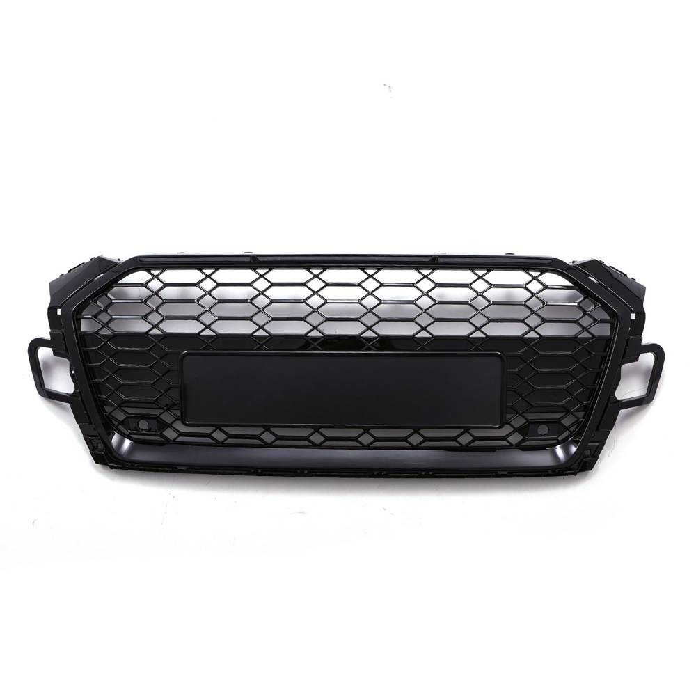 Front RS5 Style Badgeless Grille Gloss Black – Audi A5 B9.5 F5 20-24-Gravity Performance