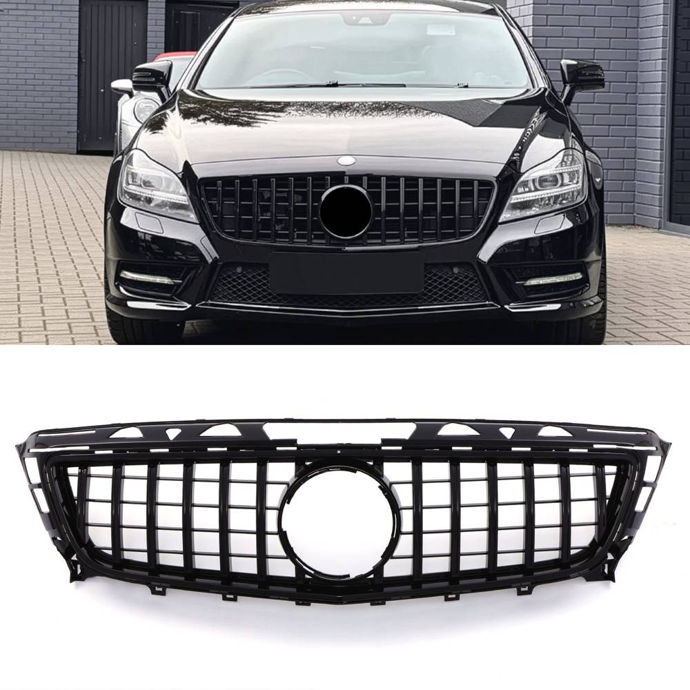 Panamericana Style Front Grille Gloss Black – Mercedes CLS Class W218 11-14-Gravity Performance