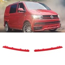 Red 2 Piece Upper Grille Trims – VW Transporter T6 16-19-Gravity Performance
