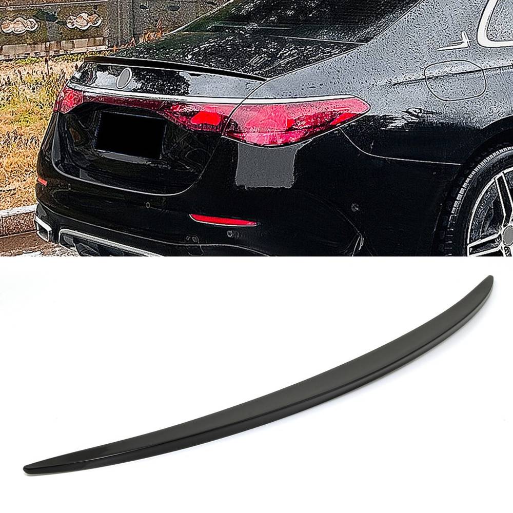 Gloss Black AMG Style Rear Spoiler Lip – Mercedes Benz E Class W214 2024+-Gravity Performance