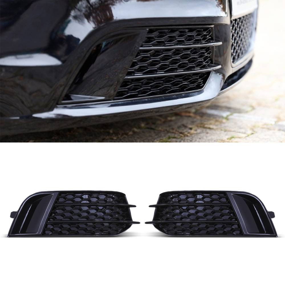 Front Standard Fog Light Surround Gloss Black – Audi A1 8X 10-15-Gravity Performance