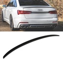 S4 Style Rear Boot Spoiler Lip Gloss Black – Audi A6 C8 2019+