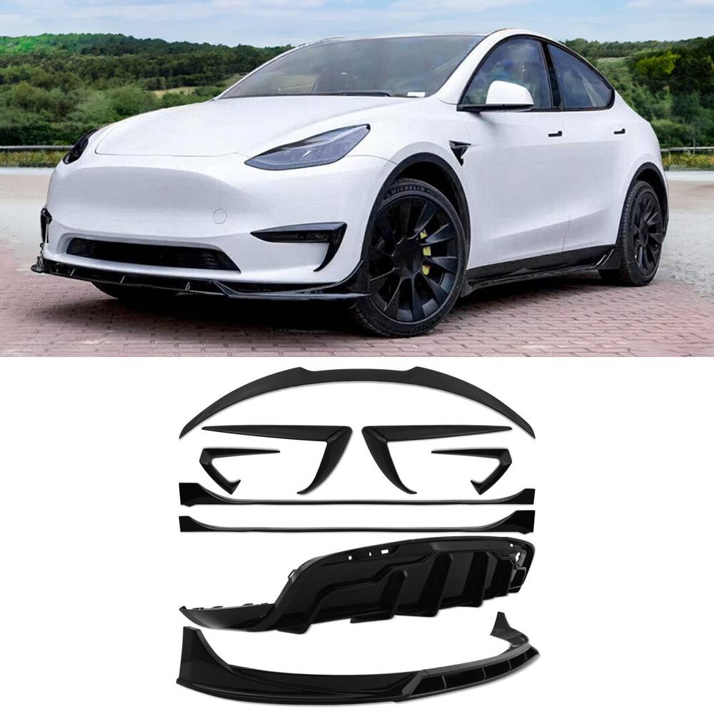 Aero Body Kit Gloss Black Tesla Model Y 2020+-Gravity Performance