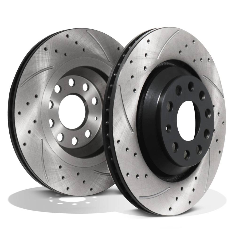 Rear Drilled Grooved 310mm Brake Discs – Audi A3 S3 3.2 Quattro 2.0 TDI TFSI-Gravity Performance