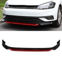 Gloss Black Red Front Bumper Lip Splitter – VW Volkswagen Golf MK7.5 17-20