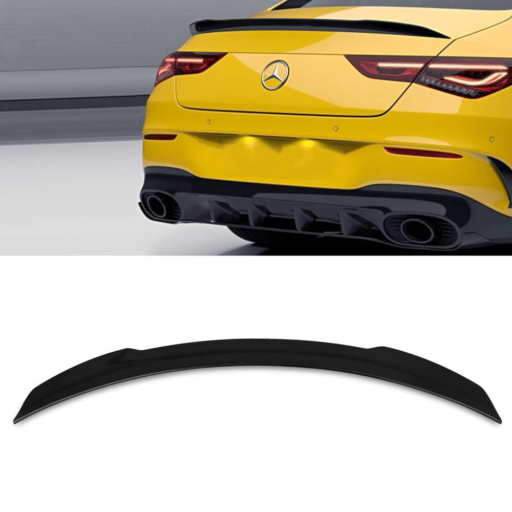 Gloss Black Rear Boot Wing Spoiler Extension – Mercedes Benz CLA C118 2020+
