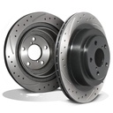 Rear Drilled Grooved 290mm 5X100 Brake Discs – Subaru Impreza Legacy WRX 00-09