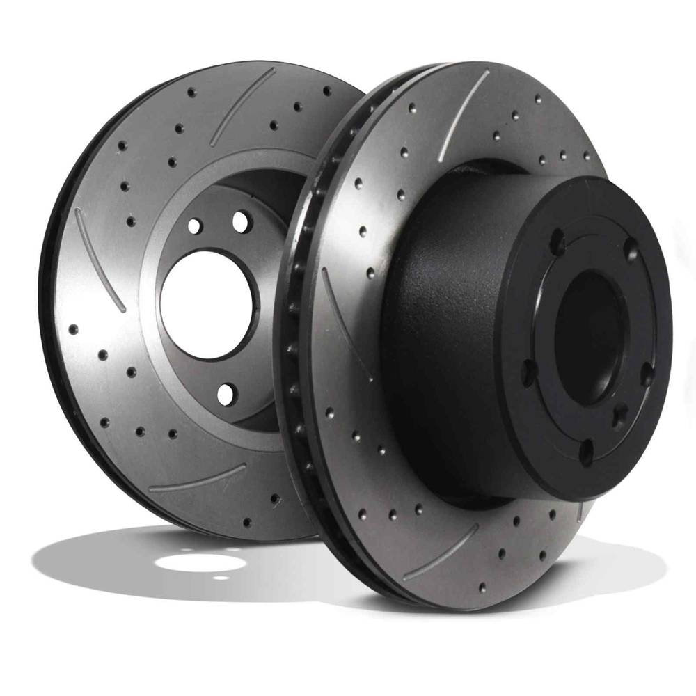 Front Drilled Grooved 297mm Brake Discs – Land Rover Discovery 2 L318 98-04-Gravity Performance