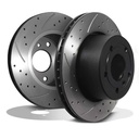 Front Drilled Grooved 297mm Brake Discs – Land Rover Discovery 2 L318 98-04-Gravity Performance