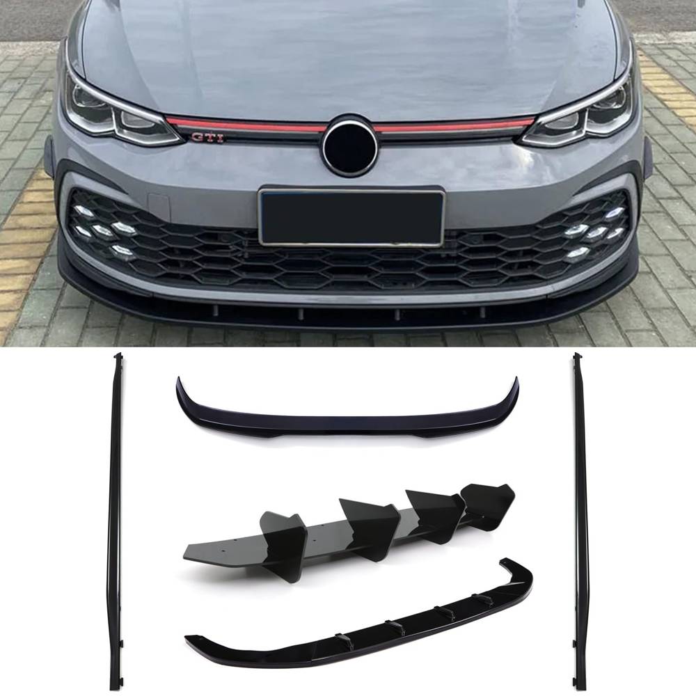 Aero Body Kit Gloss Black – VW Golf MK8 R-Line 2020+-Gravity Performance