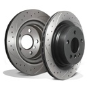 Rear Drilled Grooved Vented 300mm Brake Discs – BMW G20 G21 320I 330I 2019+-Gravity Performance