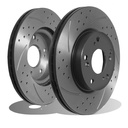 Front Drilled Grooved 282mm Brake Discs – Honda Civic 10th Gen FC 16-21-Gravity Performance