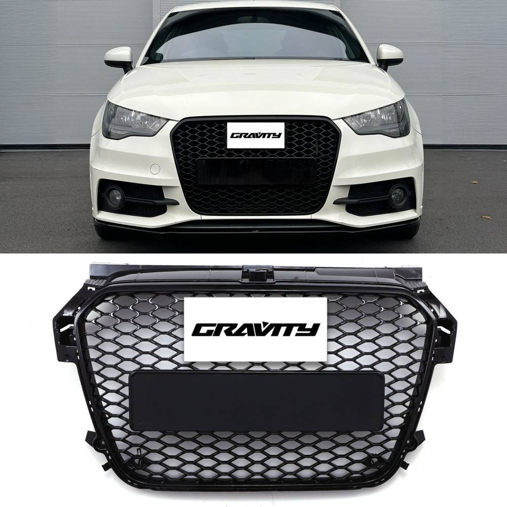Front RS Style Grille Gloss Black – Audi A1 8X 10-15-Gravity Performance