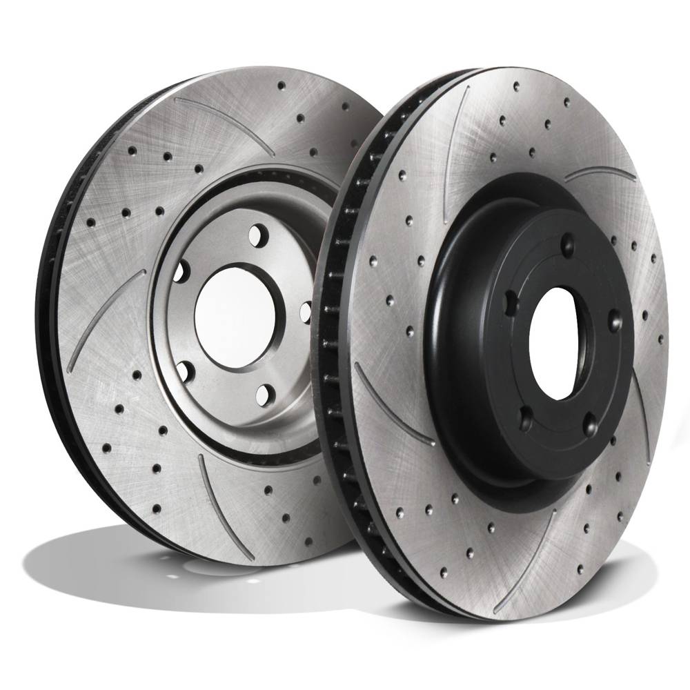 Front Drilled Grooved Vented 308mm Brake Discs – Ford Focus MK4 1.5T Eco 18-25-Gravity Performance