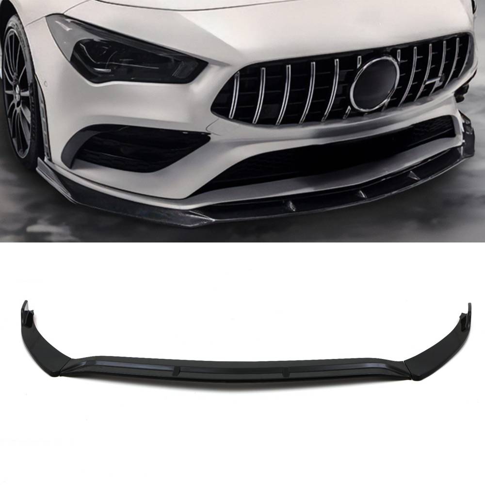 Front Lip Splitter Gloss Black – Mercedes Benz CLA C118 2019+-Gravity Performance