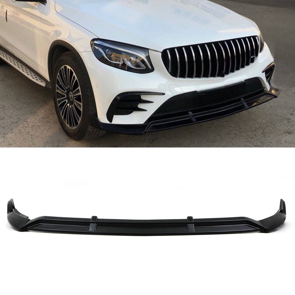 AMG Brabus Style Front Splitter Lip Gloss Black – Mercedes Benz GLC X253 16-19