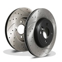 Front Drilled Grooved 280mm Brake Discs – Mini Clubman Clubvan R55 2007-2014-Gravity Performance