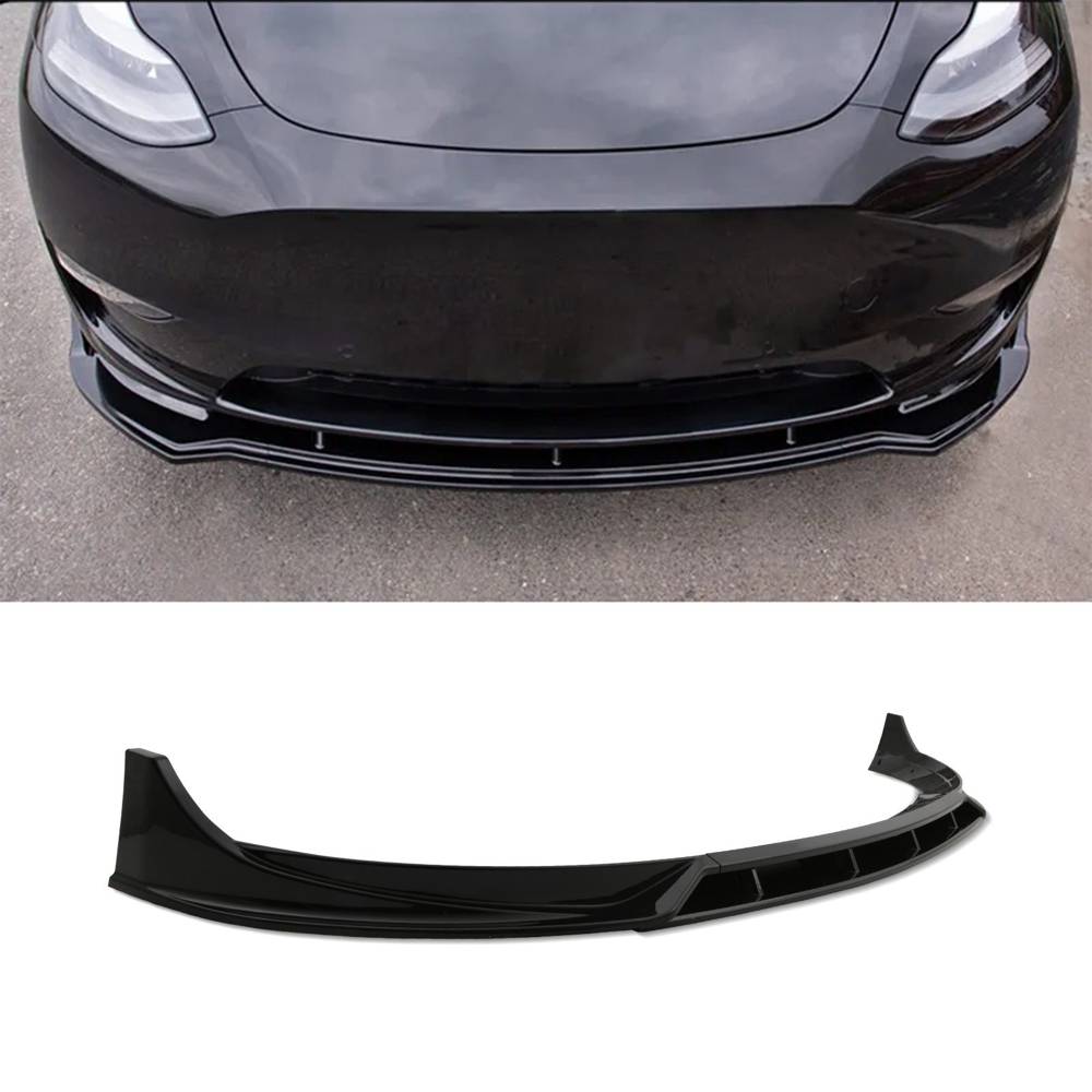 Front Lip Splitter Gloss Black – Tesla Model Y 2020+