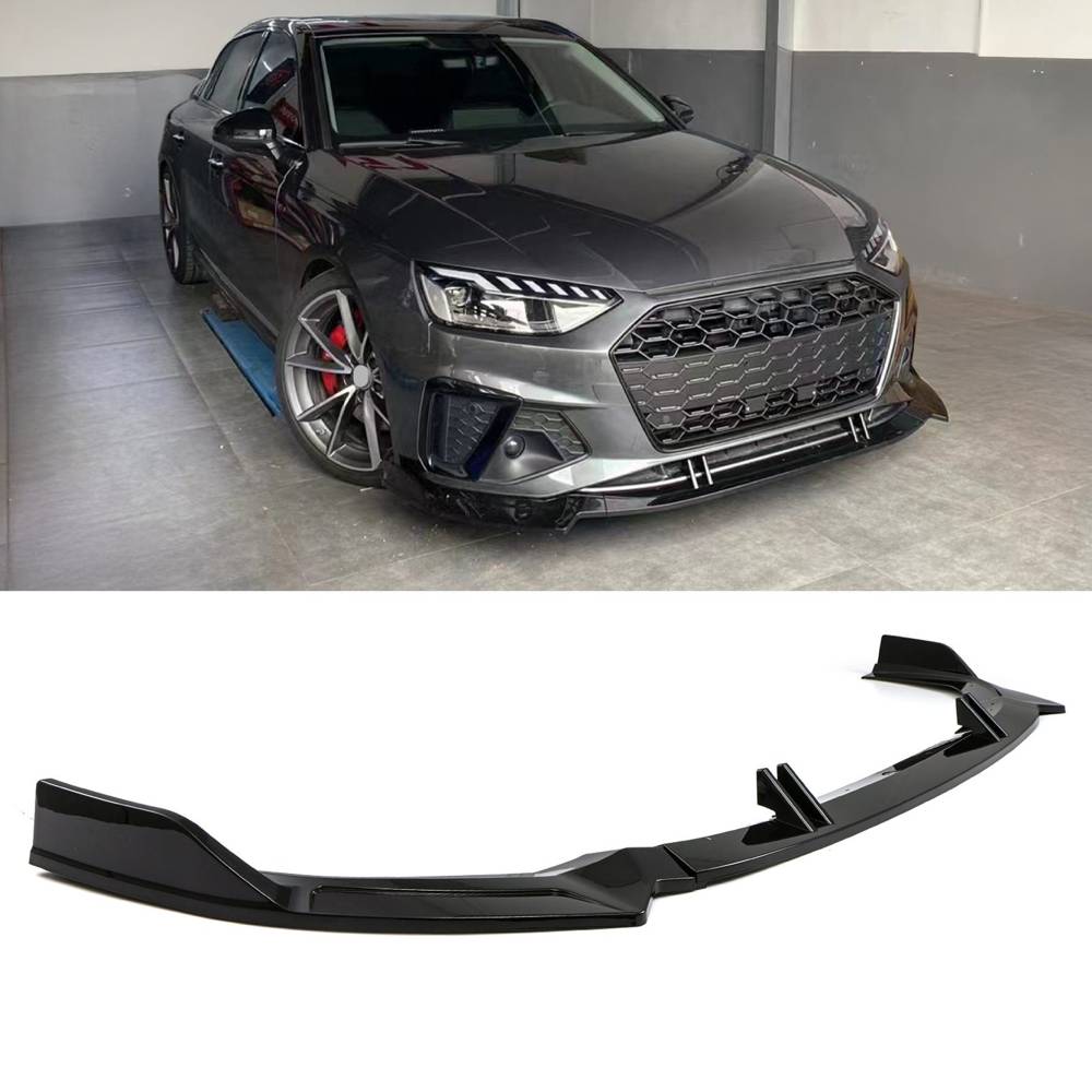 Front Splitter Gloss Black – Audi A4 Saloon B9.5 Facelift 2020-2024-Gravity Performance
