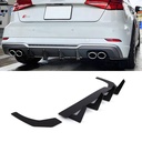 Rear Blade Style Diffuser & Spats Gloss Black – Audi S3 8V 17-20-Gravity Performance