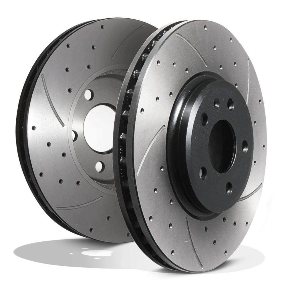 Front Drilled Grooved 320mm Brake Discs – Audi A4 1.8 2.0TDI 3.0 Quattro Avant-Gravity Performance