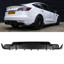 Rear Diffuser Aero Style Gloss Black – Tesla Model 3 2017-2022