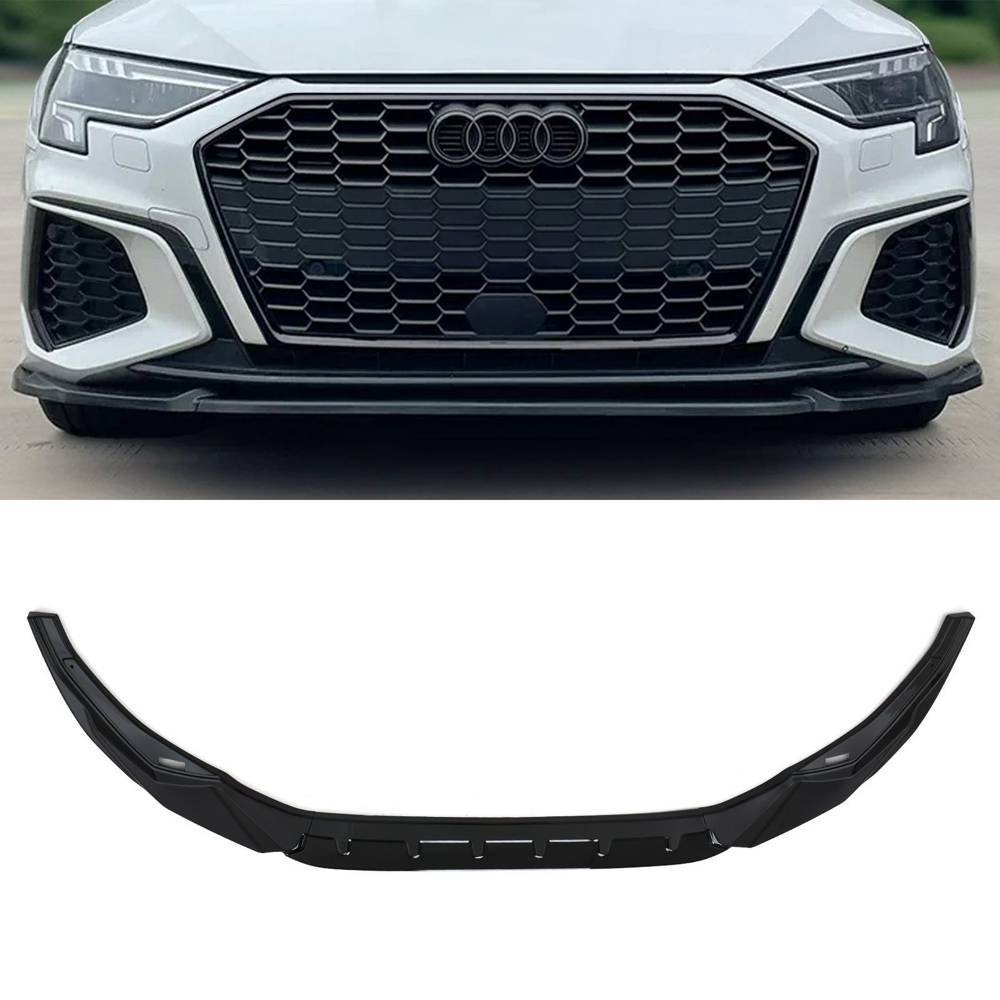 Front Splitter Lip Gloss Black – Audi A3 8Y 2020+-Gravity Performance