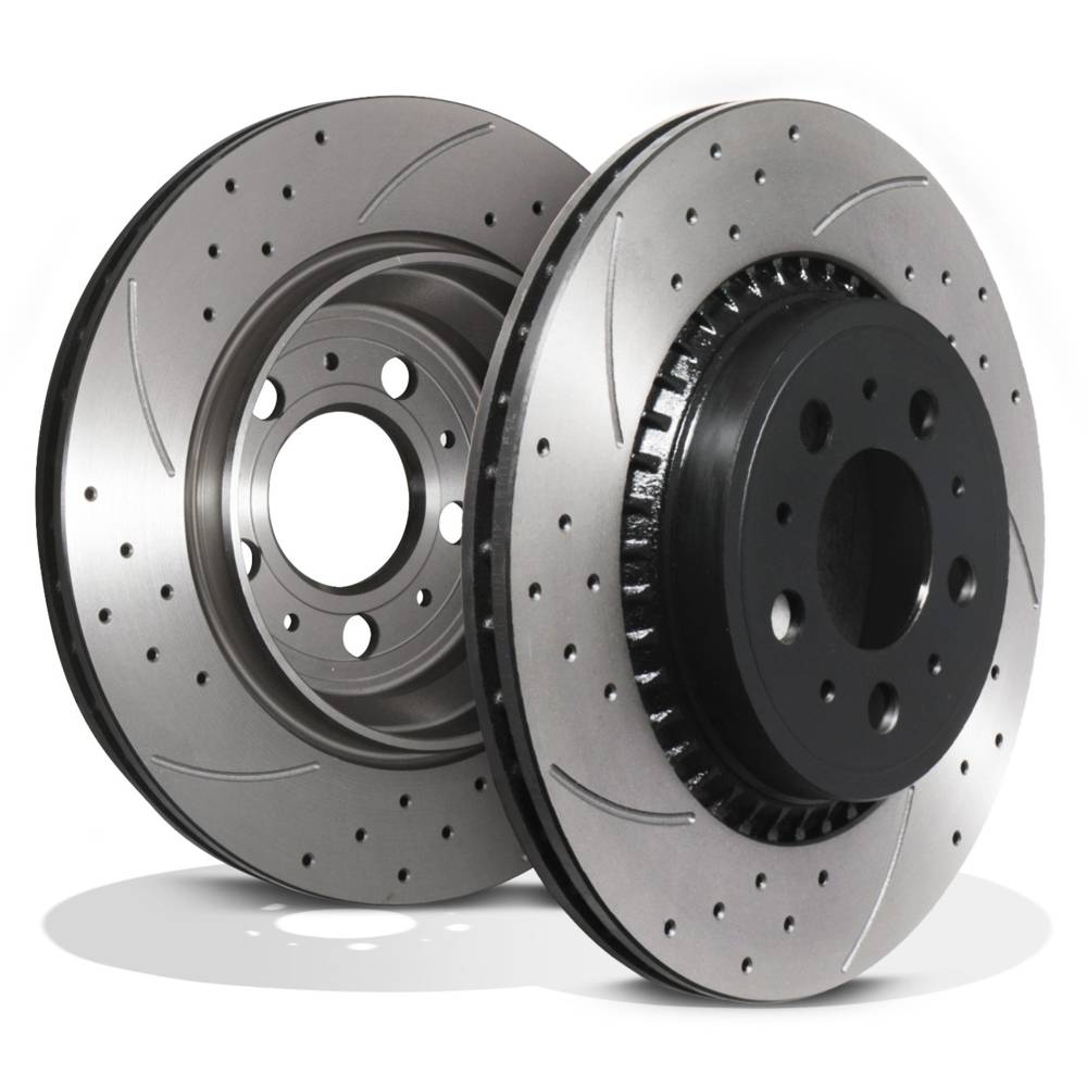 Rear Drilled Grooved 308mm Brake Discs – Volvo Xc90 Xc 90 2.4 D5 2.5 3.2 02+