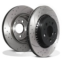 Rear Drilled Grooved 308mm Brake Discs – Volvo Xc90 Xc 90 2.4 D5 2.5 3.2 02+-Gravity Performance